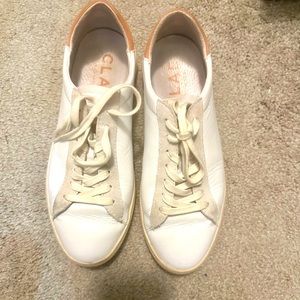 Clae Los Angeles White Sneakers - Size 8-8.5